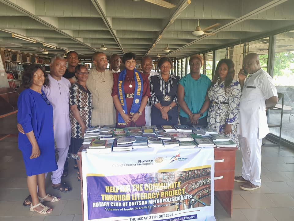 Rotary Club donates books to Onitsha library, vows to promote reading culture