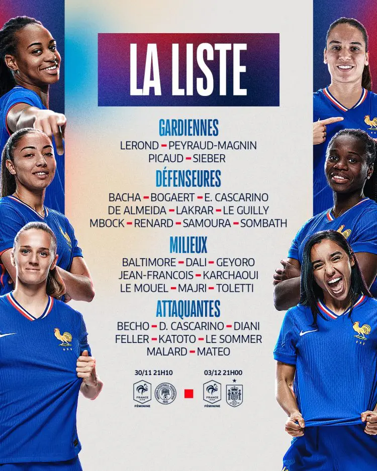 France unveils squad for Super Falcons friendly