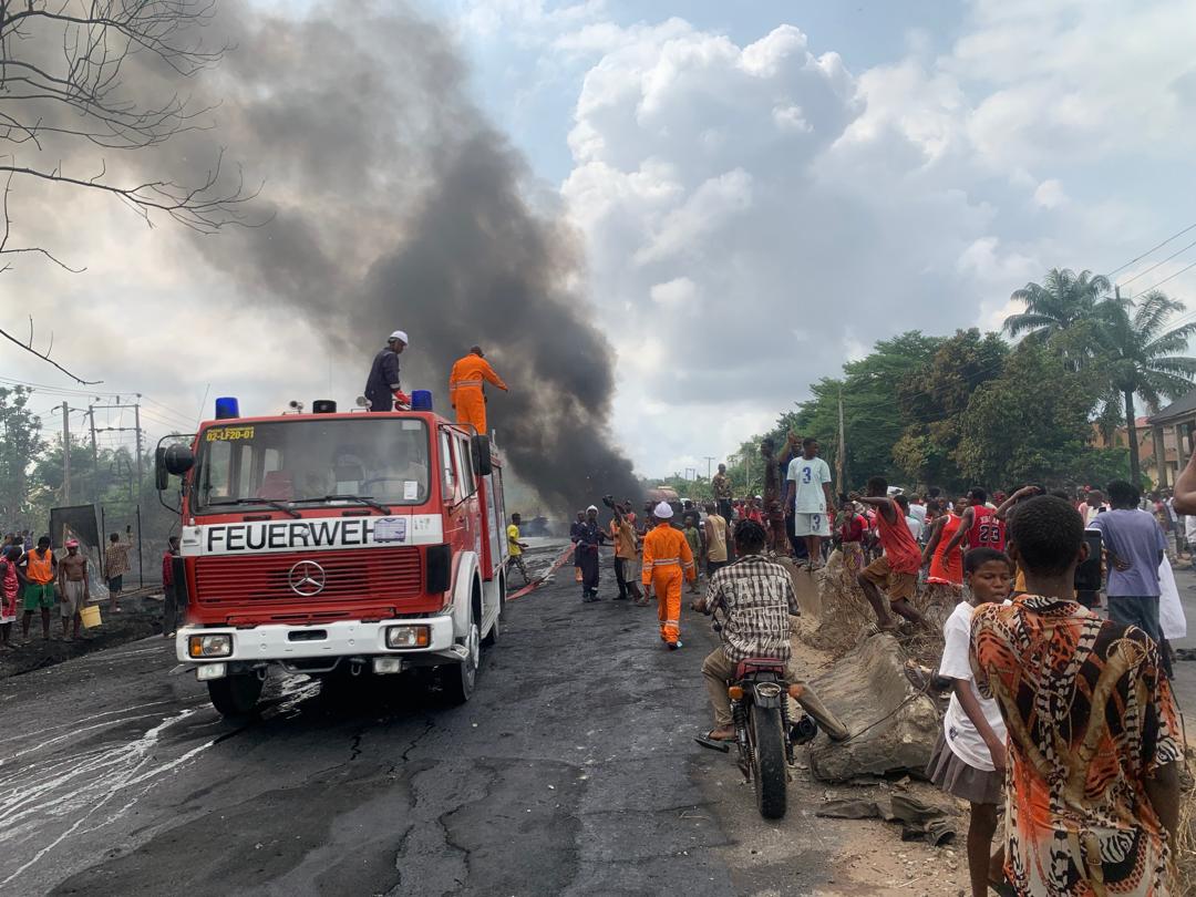 Tanker explosion kills 2 opposite FRSC office in Anambra