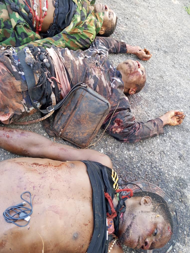 Terror gang busted in Anambra: Agunechemba operatives kill three, recover RPG, AK-47s, Hilux Van