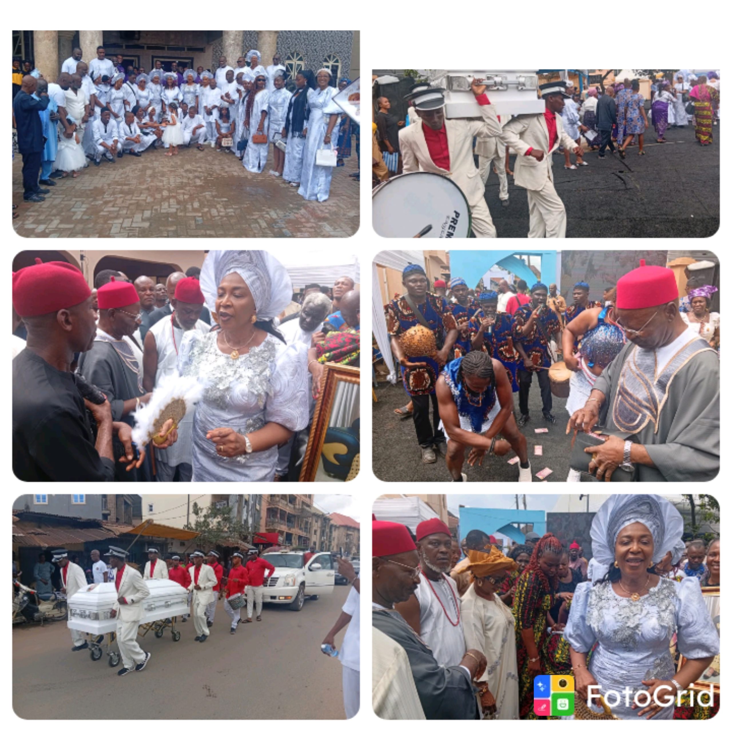 Nnewi industrialist D.C. Ofordeme pays emotional tribute as family, dignitaries bid farewell to beloved matriarch at 91
