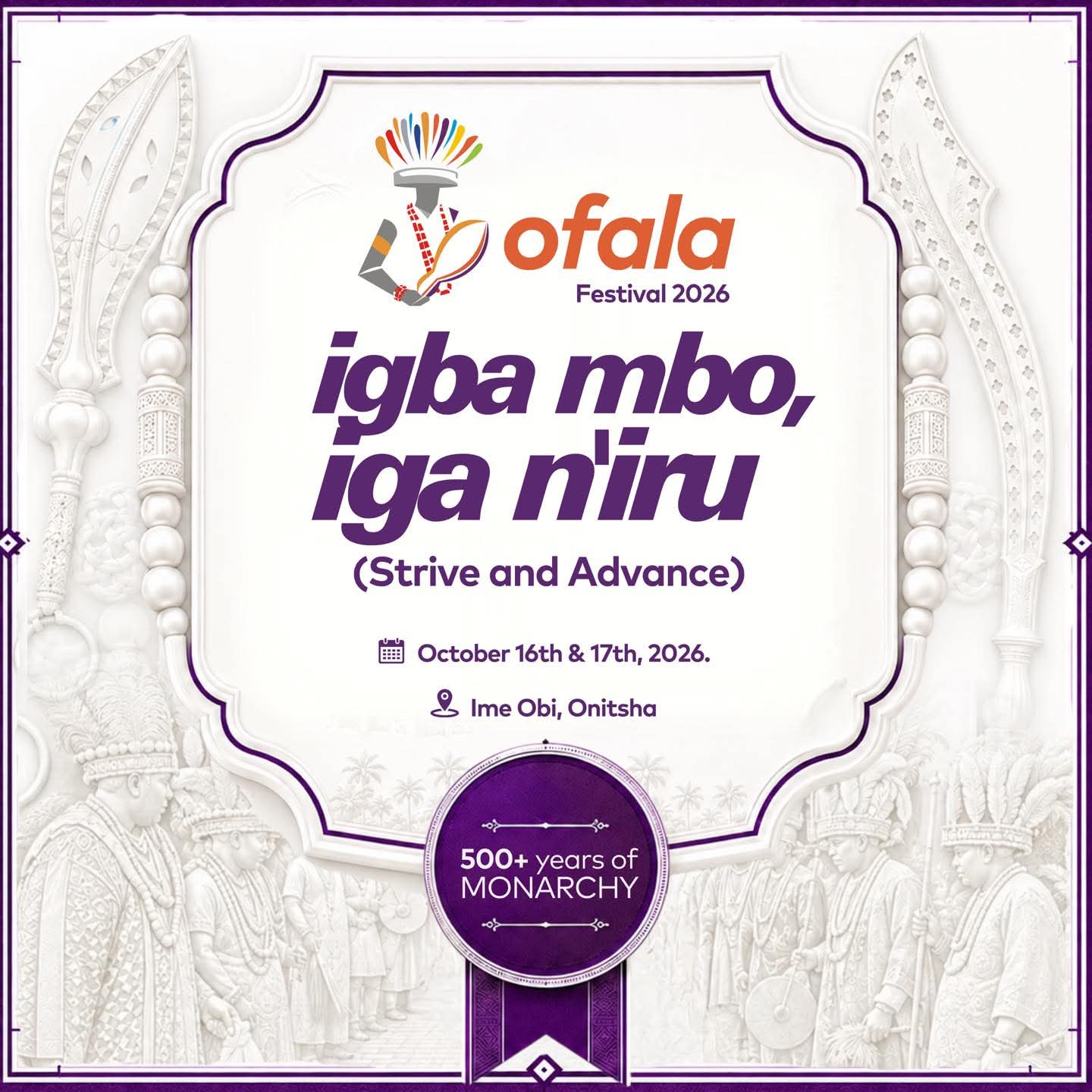 Onitsha marks 500 years of unbroken monarchy, unveils ofala 2026 logo