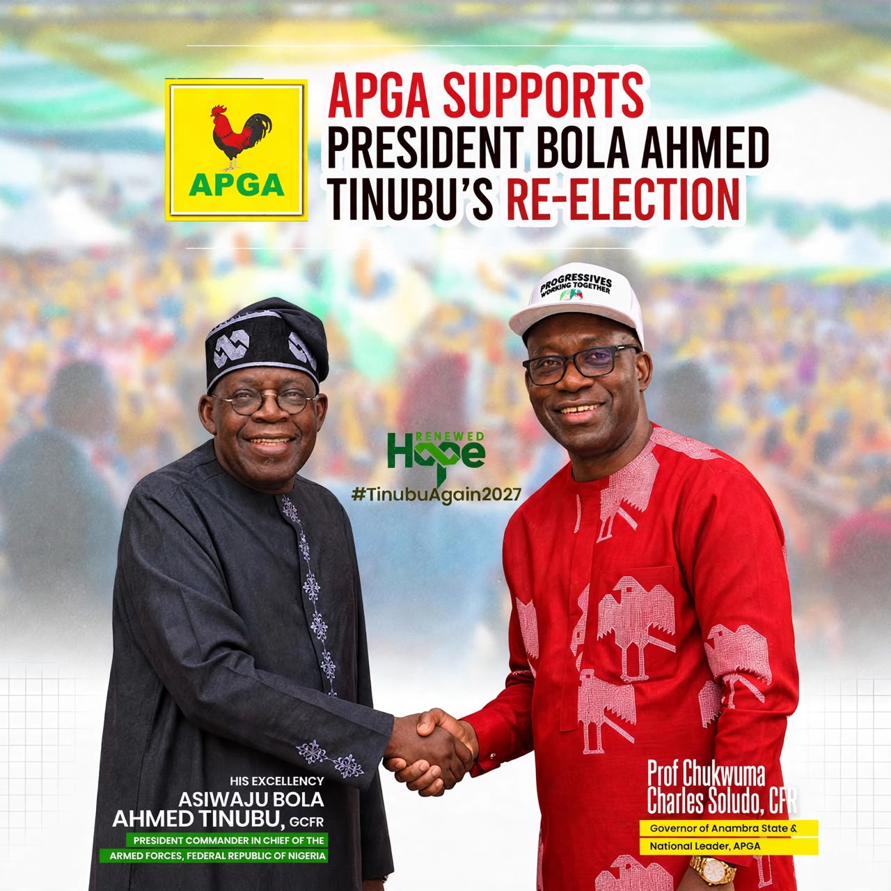 2027: APGA backs Tinubu’s return to Aso Rock – Soludo